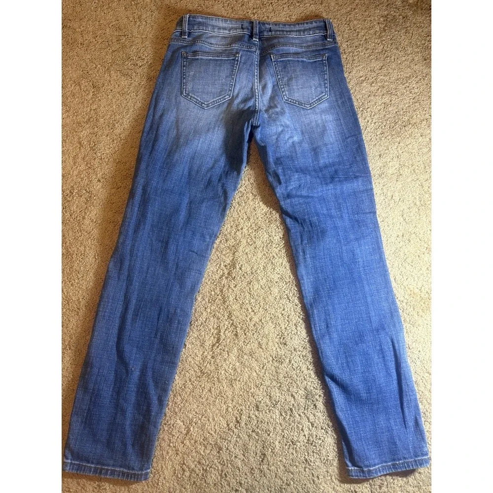 Eunina Jeans Womens 7 Mid Rise Relaxed Skinny Distressed Grunge - Picture 8 of 8